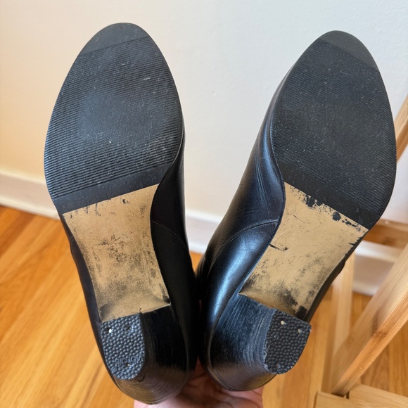 vintage Black Textured Heeled Boots for Women - Picture 6 of 10